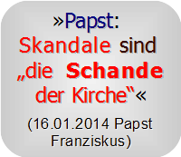 Skandale sind Schande der Kirche, Kirche, Mobbing